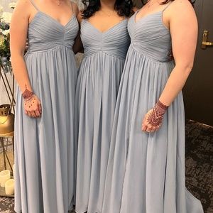 Azazie Alia Bridesmaid Dress in Dusty Blue, A6